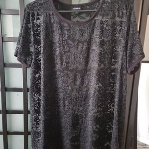 Torrid Black Lace Crewneck Size 2